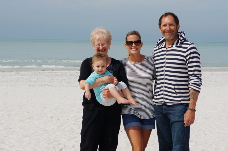 Family photos on the beach