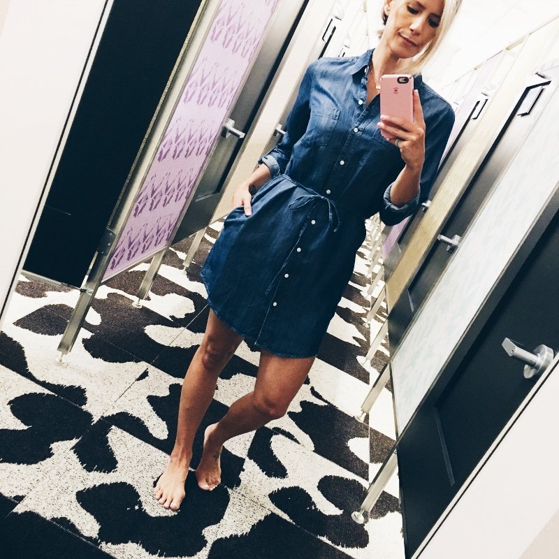 Dressing room diaries, chambray dress 
