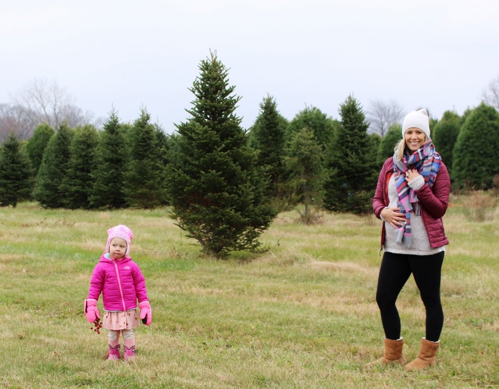 Christmas tree farm with kids
