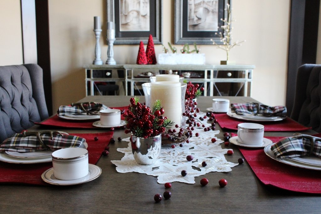 Christmas at home, table setting