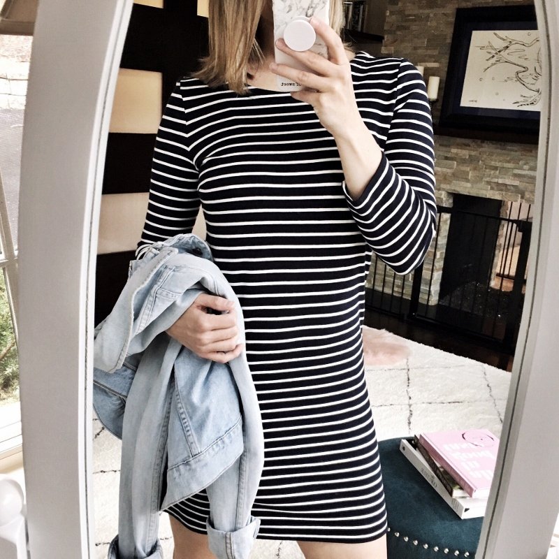 Instagram round up: striped dress and denim jacket