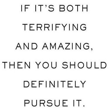 If it's both terrifying and amazing, then you should definitely pursue it 