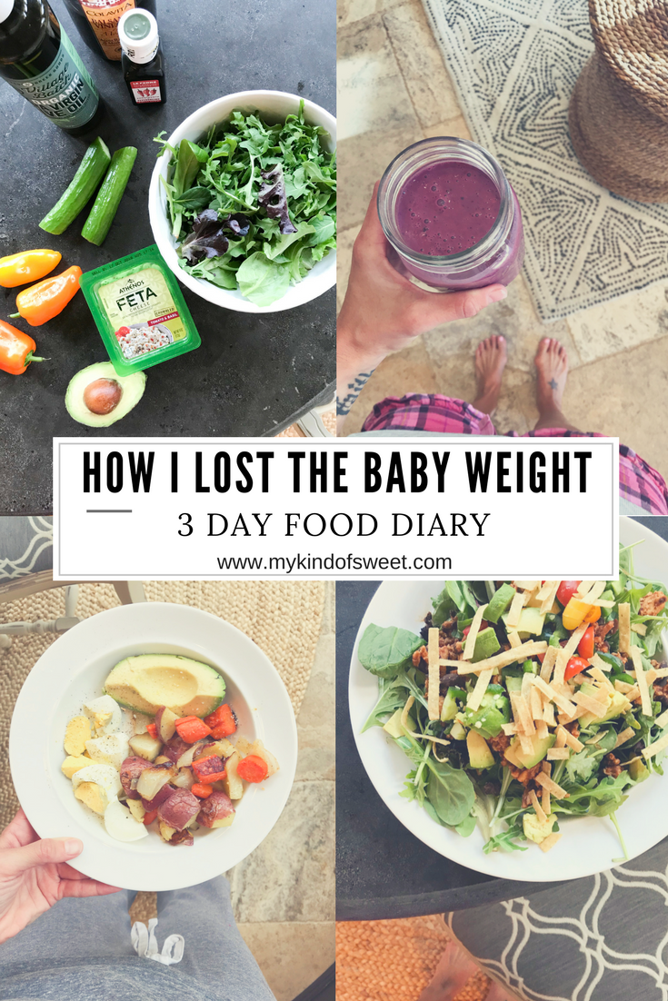 How I lost the baby weight, 3 day food diary