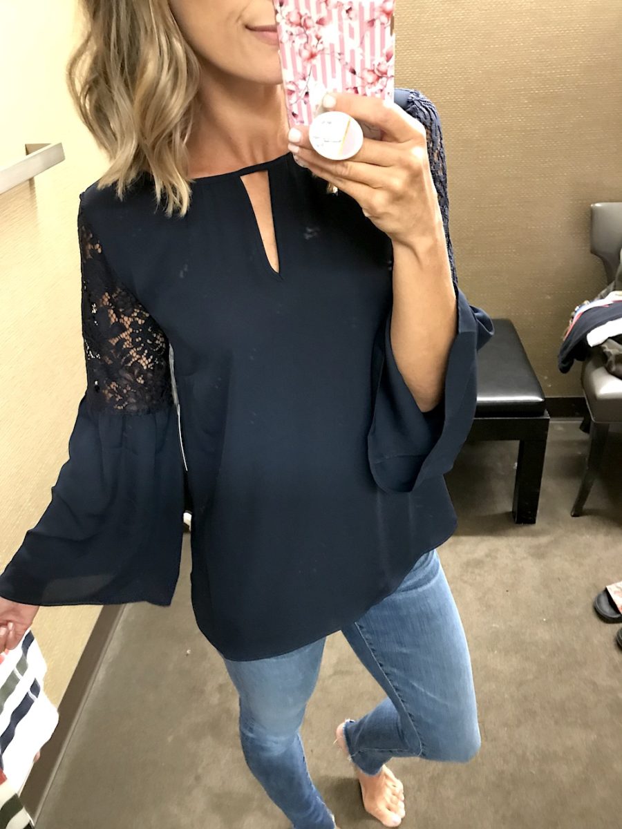 Bell sleeve top and denim