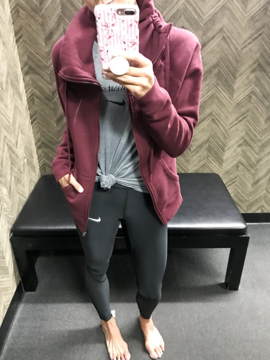 Activewear, jacket, tank, and leggings 