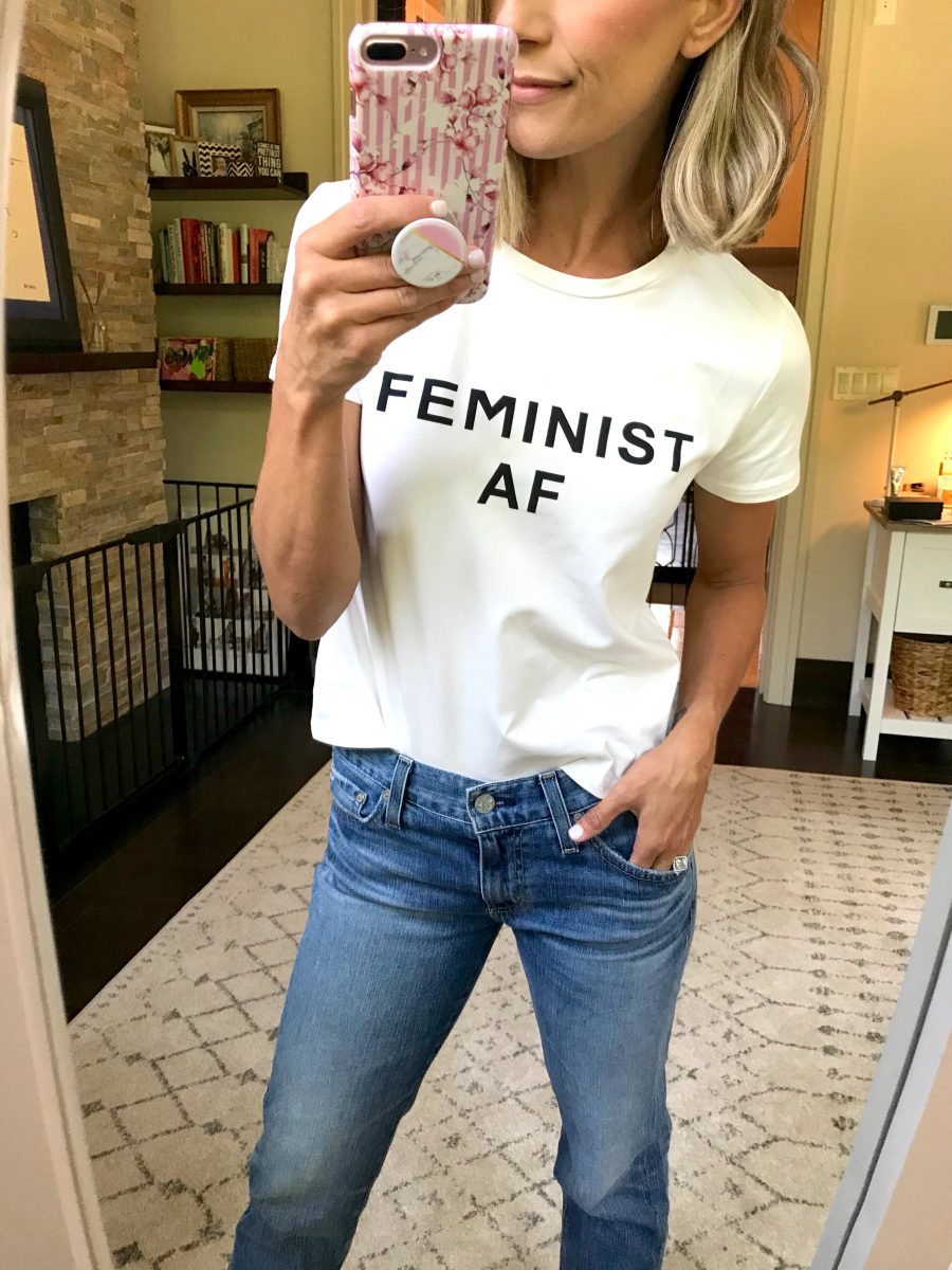 Shein haul, feminist AF tee