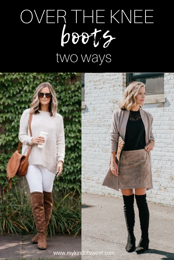 Over the knee boots, two ways