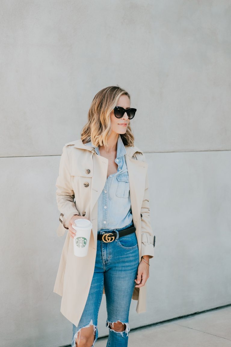 How To Dress Down A Trench Coat For Fall - My Kind of Sweet