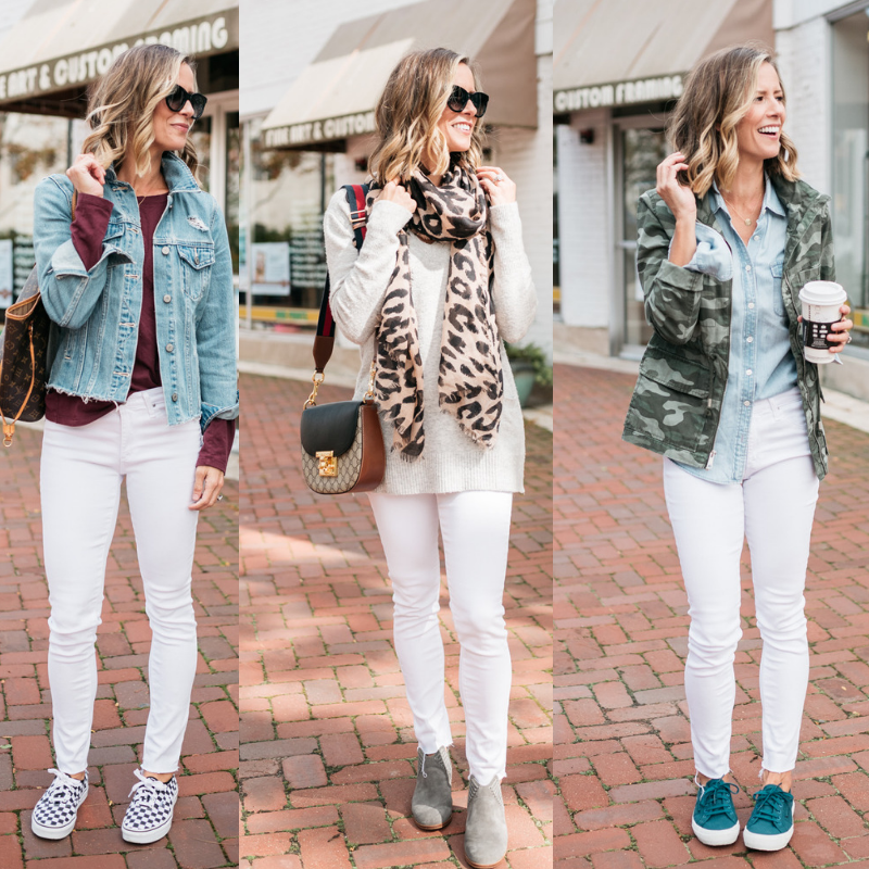 White Denim For Fall: 3 Ways - my kind of sweet