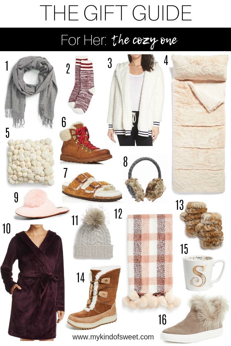 Holiday Gift Guide for her, the cozy one