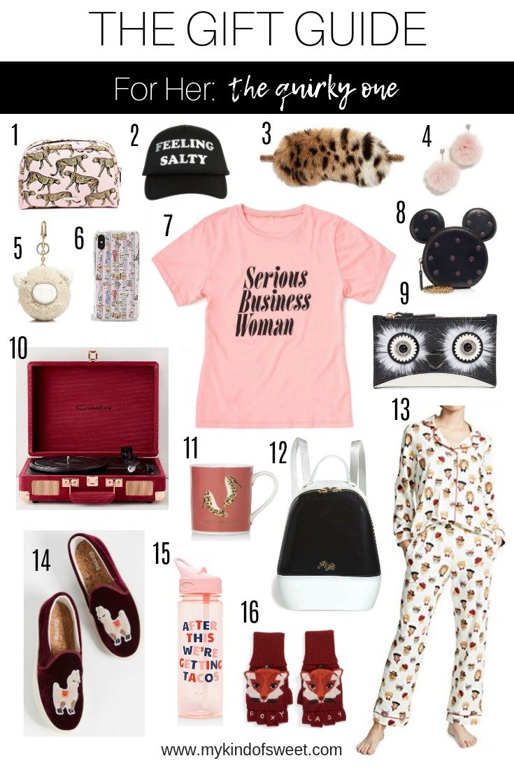 Holiday Gift Guide for her, the quirky one