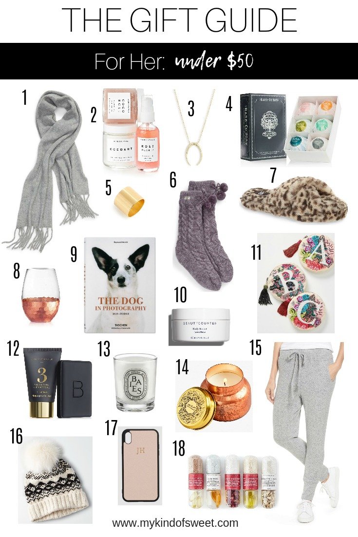 Holiday Gift Guide for her, under $50