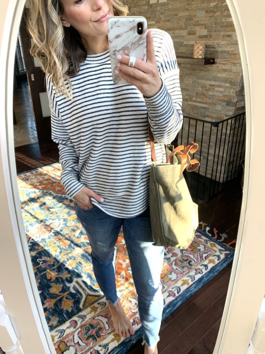 What's new in my closet, long sleeve tee and denim