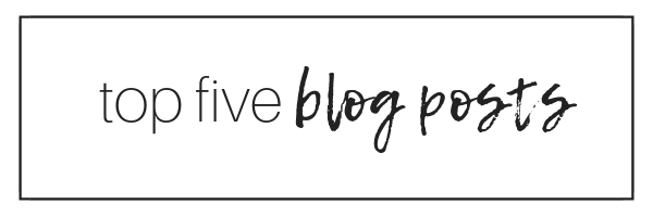 July's Top Fives: Top five blog posts