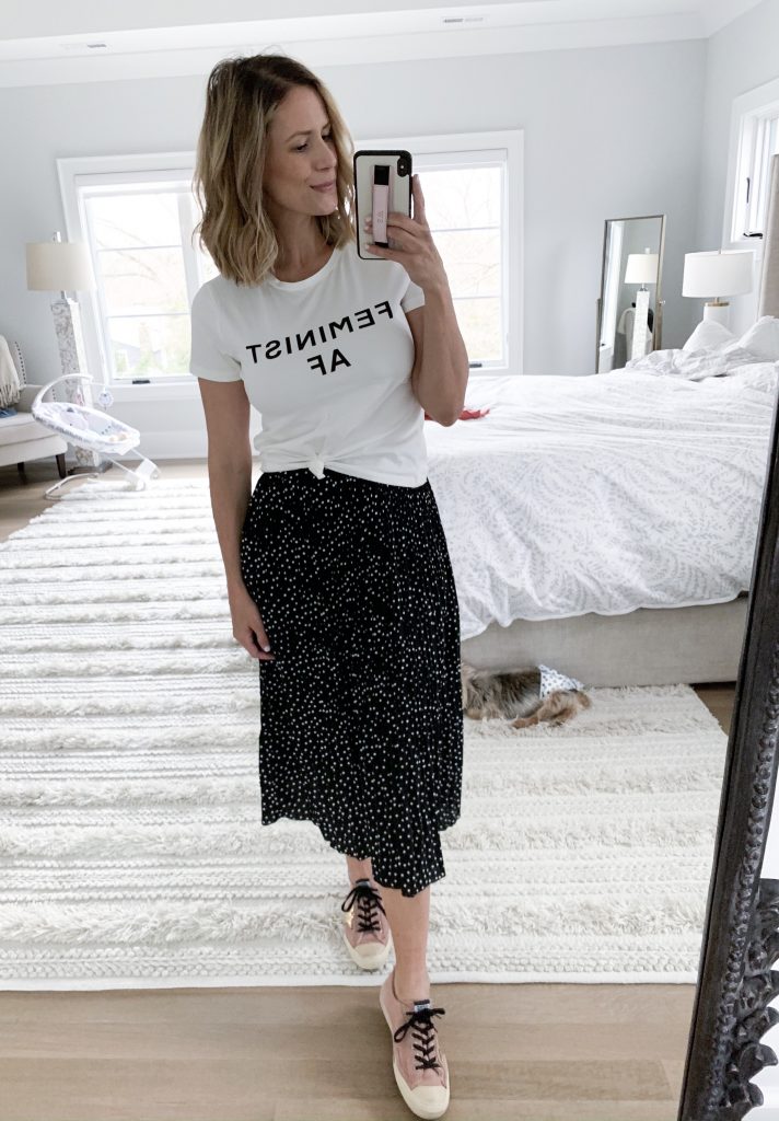 I've rounded up a spring amazon haul of my favorite finds including lightweight sweaters, paper bag waist pants, and graphic tees. 