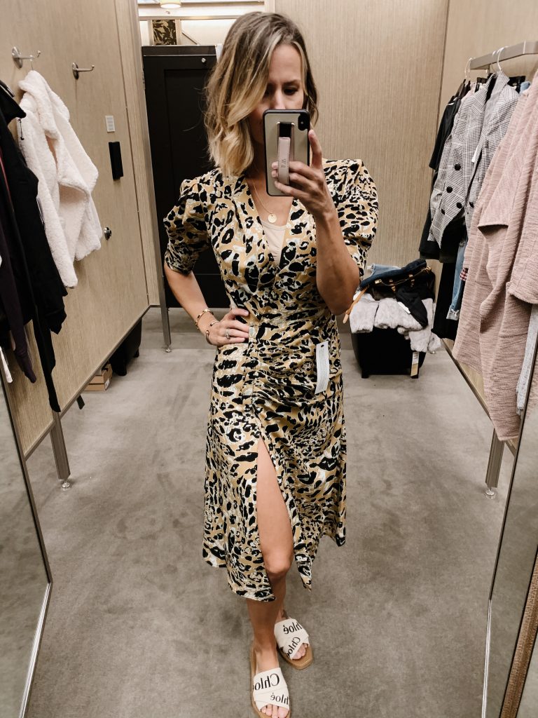 Nordstrom Anniversary Sale try on, printed dress