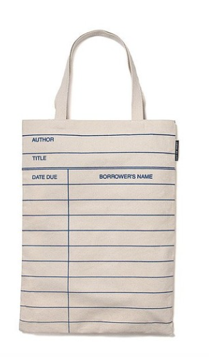 Teacher Gift Guide: LIBRARY CARD TOTE BAG | Saving the world one reusable bag at a time.
