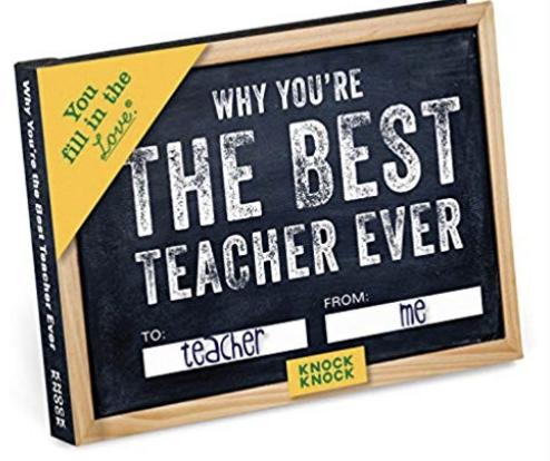 Teacher Gift Guide: FILL IN THE BLANK JOURNAL | I love this, especially for older kids to give to their favorite teachers.