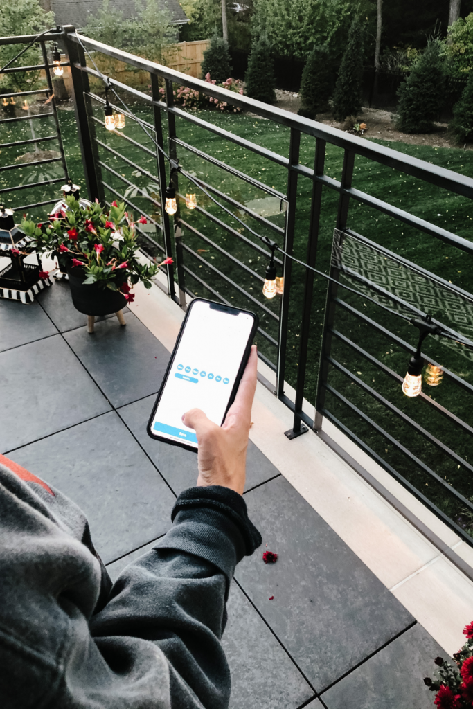 Elevate your backyard with this convenient outdoor smart plug for some outdoor lighting that is fully controlled by an app on your phone. 