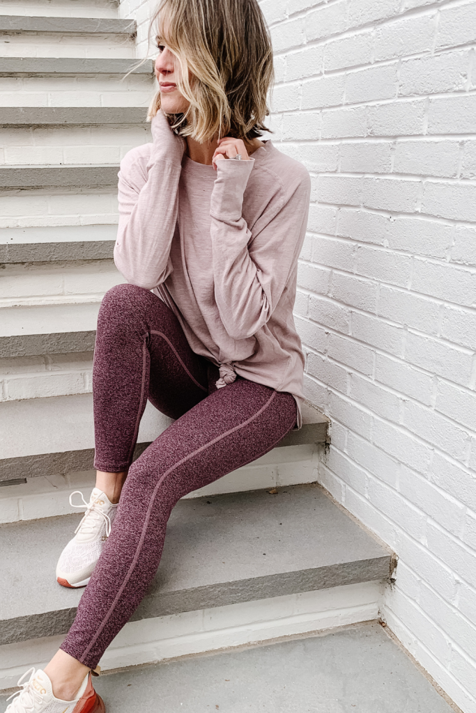 Athleisure: RELAXED LONG SLEEVE TEE + LIVE IN POCKET LEGGINGS