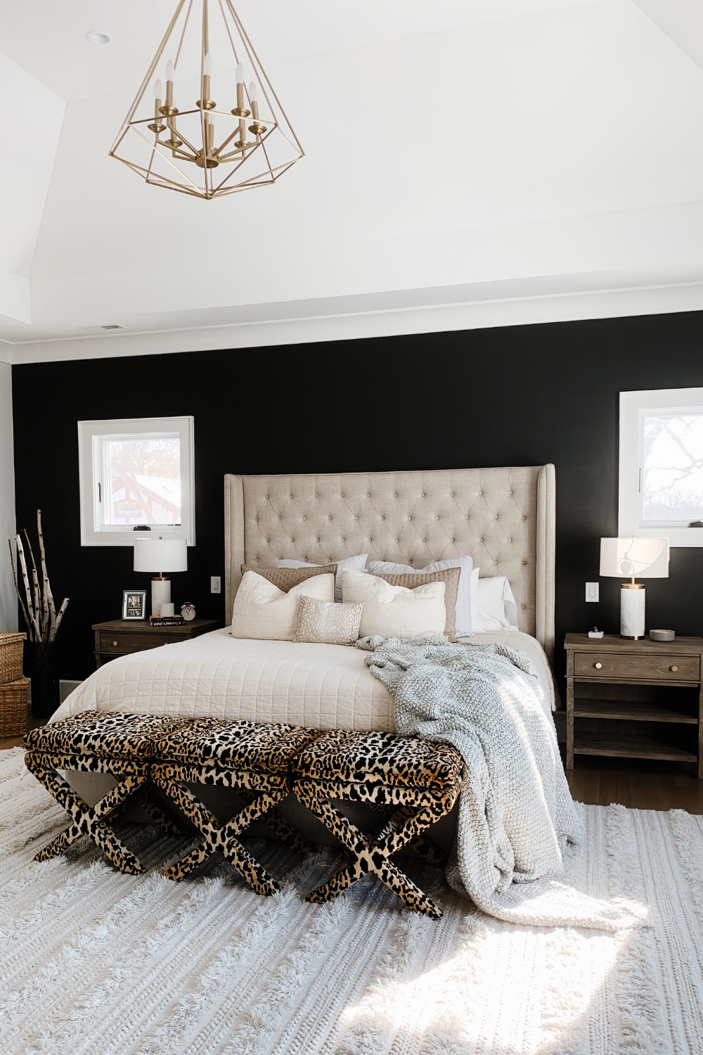 How to Style a Black Accent Wall