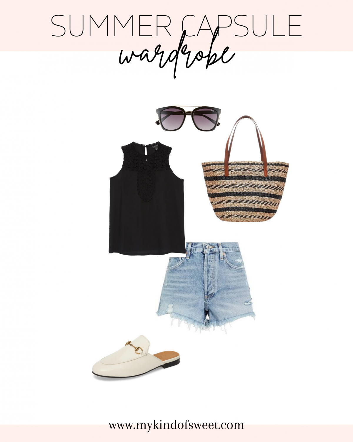 Summer Capsule Wardrobe | 20 Outfit Ideas - my kind of sweet