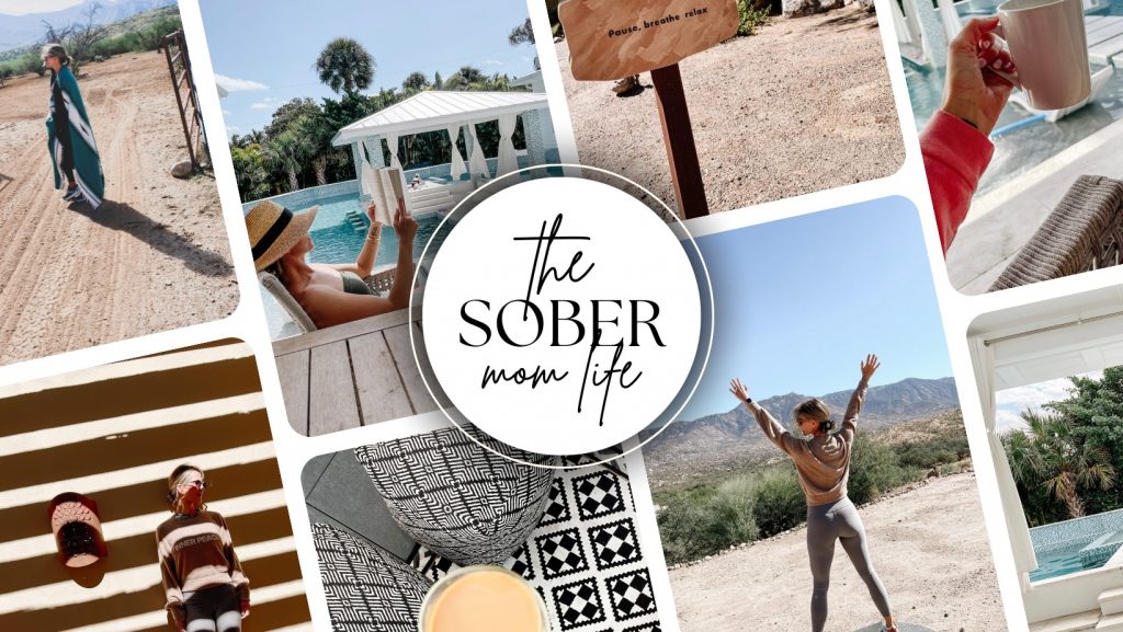 A graphic that says, "The Sober Mom Life"