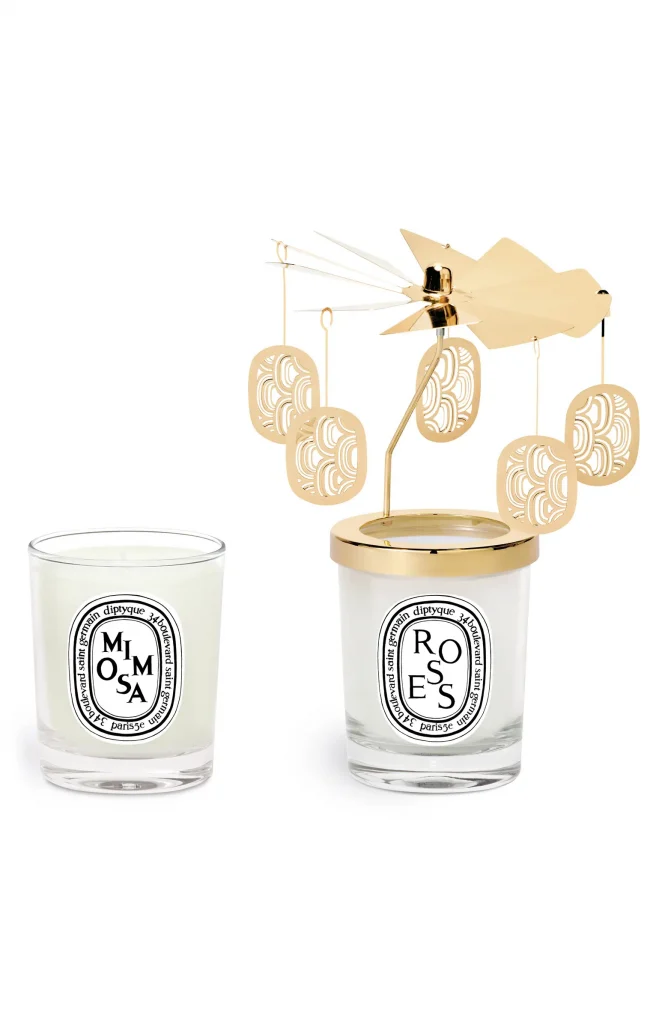 DIPTYQUE ROSES & MIMOSAS CANDLE SET