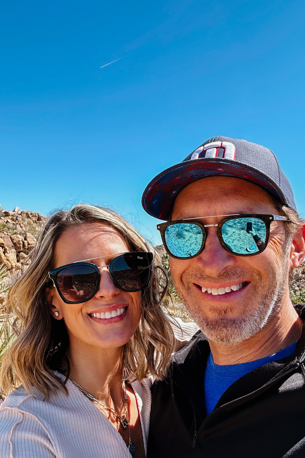 Suzanne and her husband in Joshua Tree