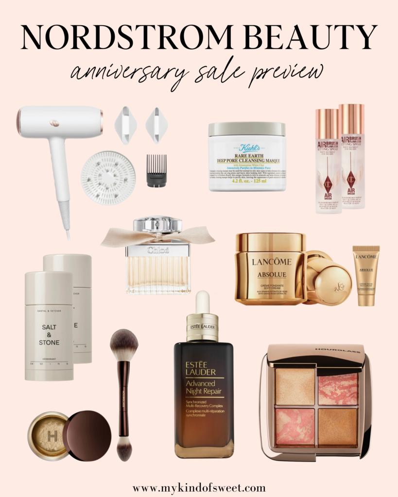 Nordstrom anniversary sale, makeup, deodorant, lotion, cream, cleansing mask, hair dryer 